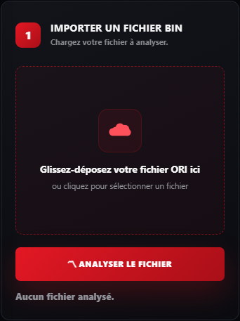 Importation du fichier BIN